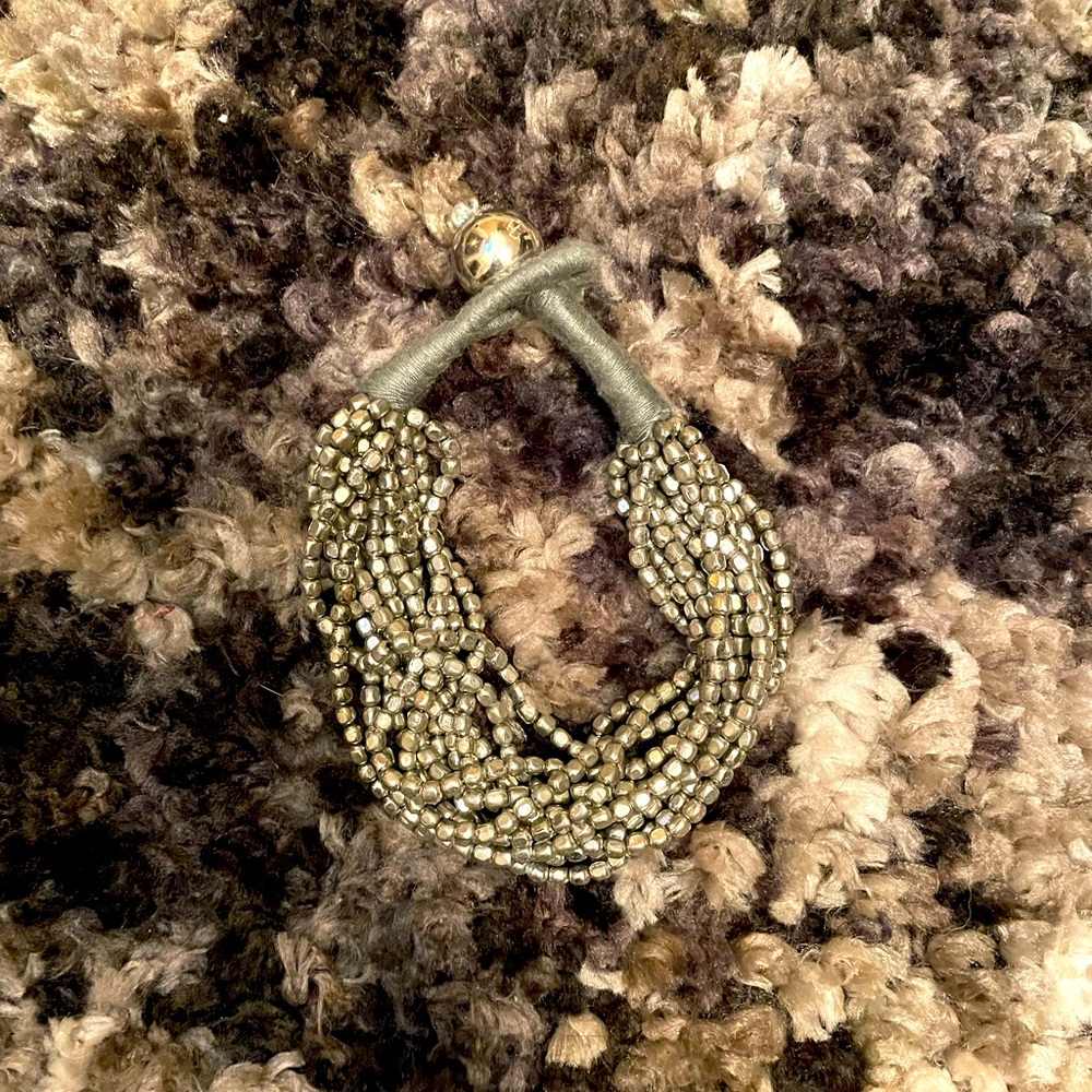 Silver beaded bracelet